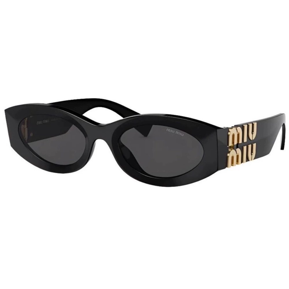 Miu Miu Black Sunglasses with Gold Logo